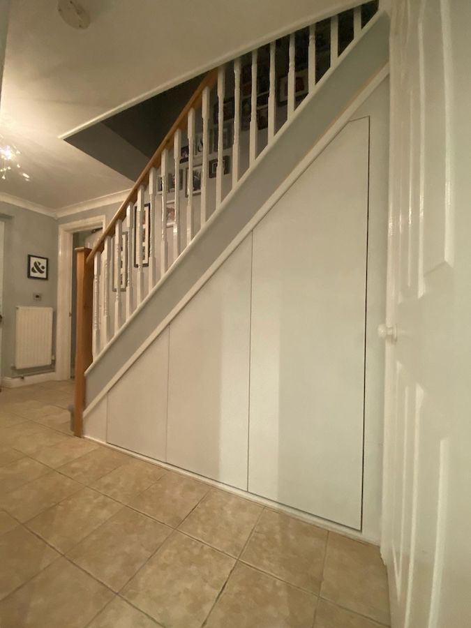 3 section under stair cupboard